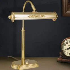 Nostalgisk bordlampe Picture, forgyldt