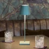 Nuindie LED genopladelig bordlampe, USB-C, salviegrøn, IP54, dæmpbar