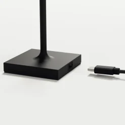 Nuindie pocket LED genopladelig bordlampe, sort, IP54, dæmpbar