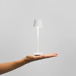 Nuindie pocket LED genopladelig bordlampe, hvid, IP54, dæmpbar