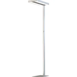 Office LED-gulvlampe up/down 4.000 K, dæmpes, sølv