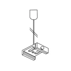 Ophængningssæt til Noa 3-faset skinne, 300 cm grå