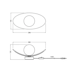 OSRAM bordlampe Decor Pearl, beige, filt, G9