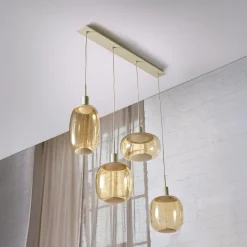 OSRAM hængelampe Decor Needle Linear beige, stål, 4 lyskilder E27