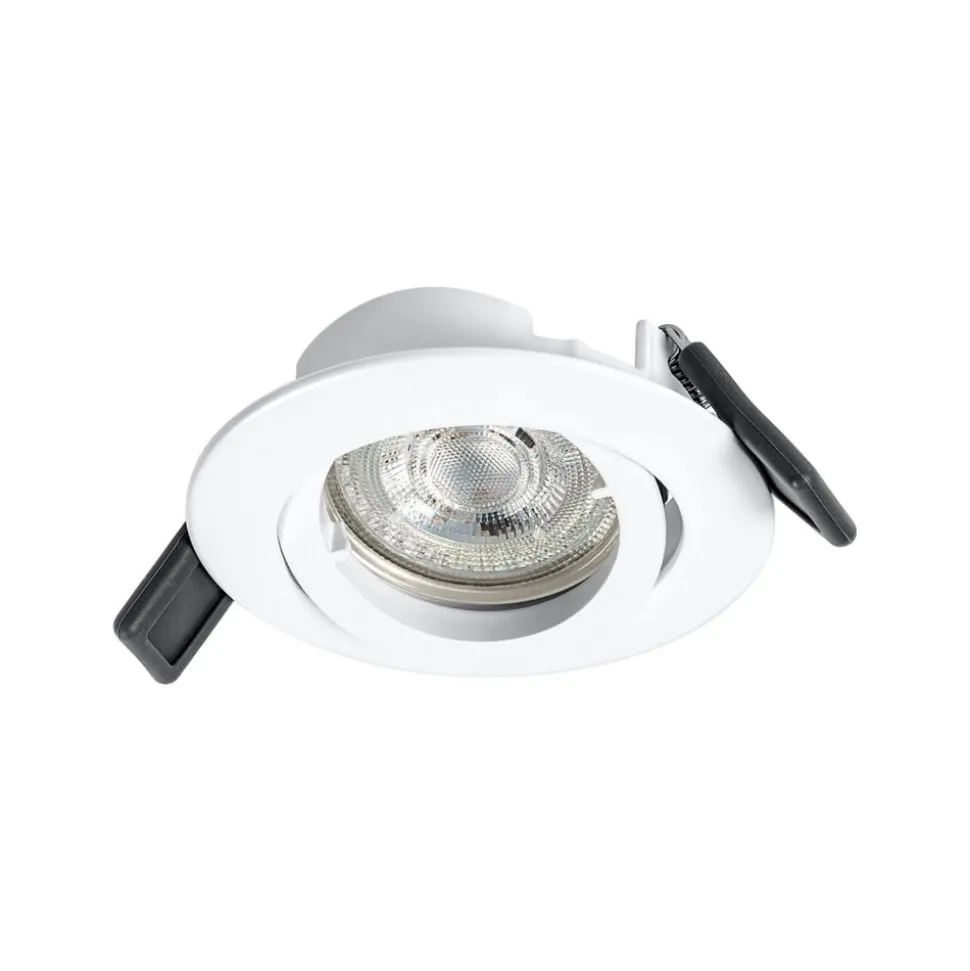 OSRAM indbygningsspot, Ø 9 cm, hvid, metal, GU10-LED, 2.700 K