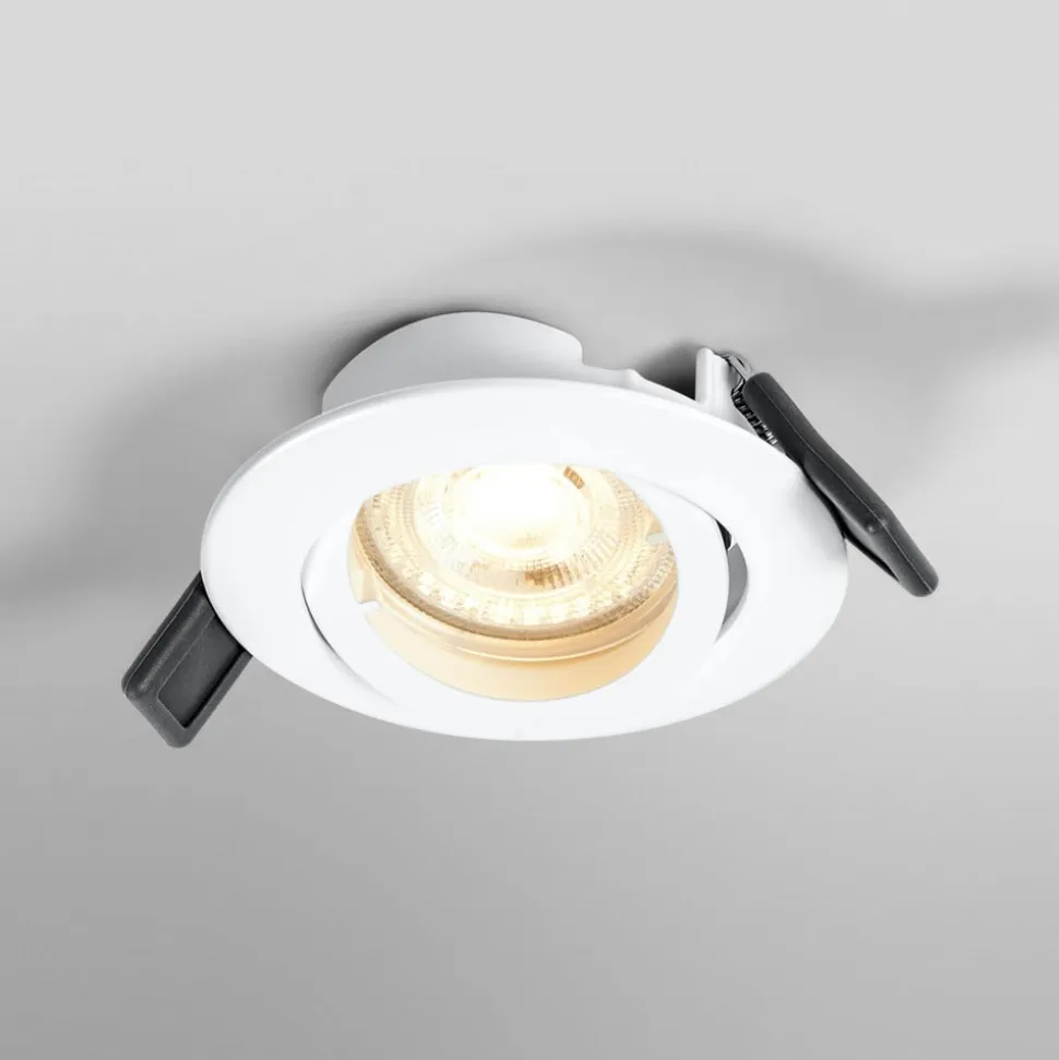 OSRAM indbygningsspot, Ø 9 cm, hvid, metal, GU10-LED, 2.700 K