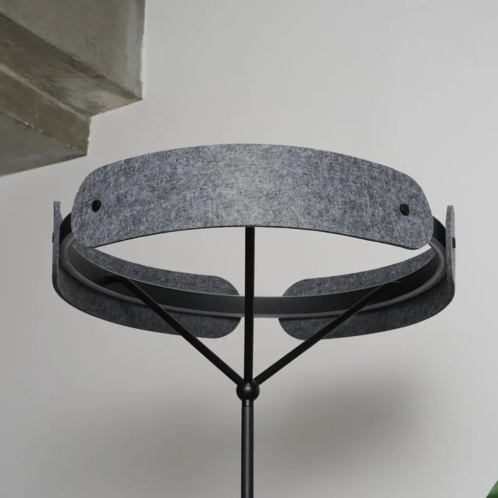 OSRAM LED-gulvlampe Decor Curve Felt, grå, filt, 3.000 K