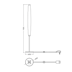 OSRAM LED-gulvlampe Decor Flat Felt, grå, filt, 3.000 K