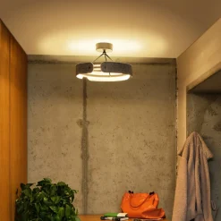 OSRAM LED-loftlampe Decor Curve Felt, grå, filt, 3.000 K