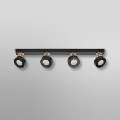 OSRAM LED-loftspot PLUTO, sort, 4 spots, 3.000 K