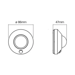 OSRAM LED-natlampe NIGHTLUX CEILING, hvid, sensor, batteri