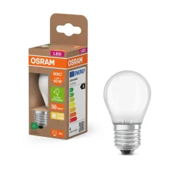 OSRAM LED-pære dråbe mat E27 3,8W 2700K 806lm