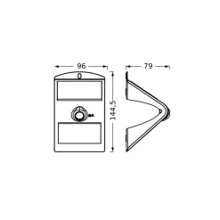 OSRAM LED-solcelle-væglampe ENDURA FLOOD BUTTERFLY 1,5W Sensor