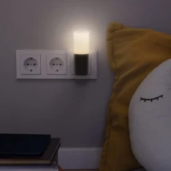 OSRAM LED-stikkontakt-natlampe LUNETTA FLARE sort Sensor