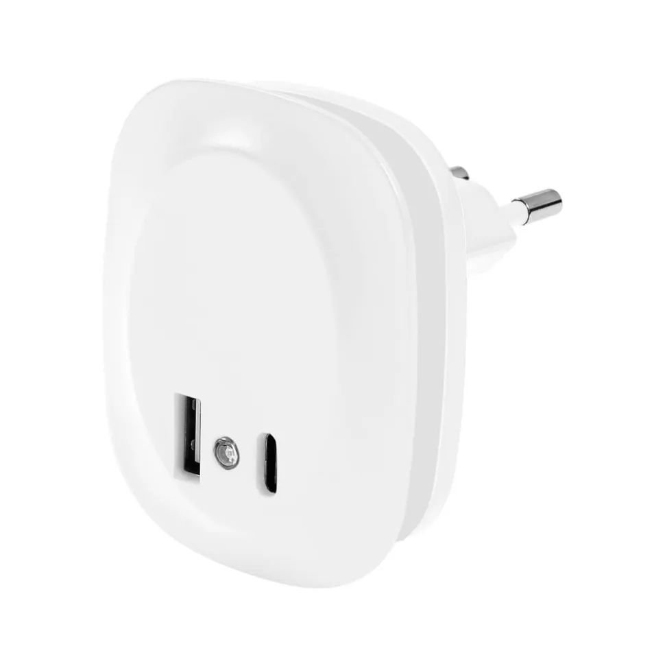 OSRAM LED-stikkontakt-natlampe LUNETTA EDGE, hvid, sensor