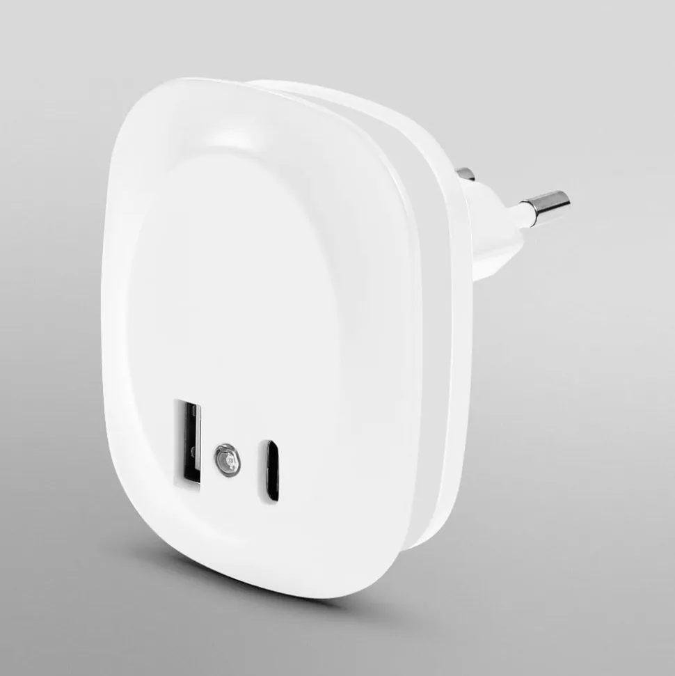 OSRAM LED-stikkontakt-natlampe LUNETTA EDGE, hvid, sensor