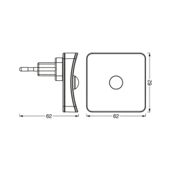 OSRAM LED-stikkontaktnattelys LUNETTA SQUARE, sensor RGB