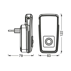 OSRAM LED-stikkontaktnattelys LUNETTA TORCH hvid Akku mobil