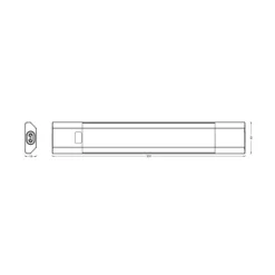 OSRAM LED-underskabsbelysning Linear Edge Sensor RGBW 30 cm sort