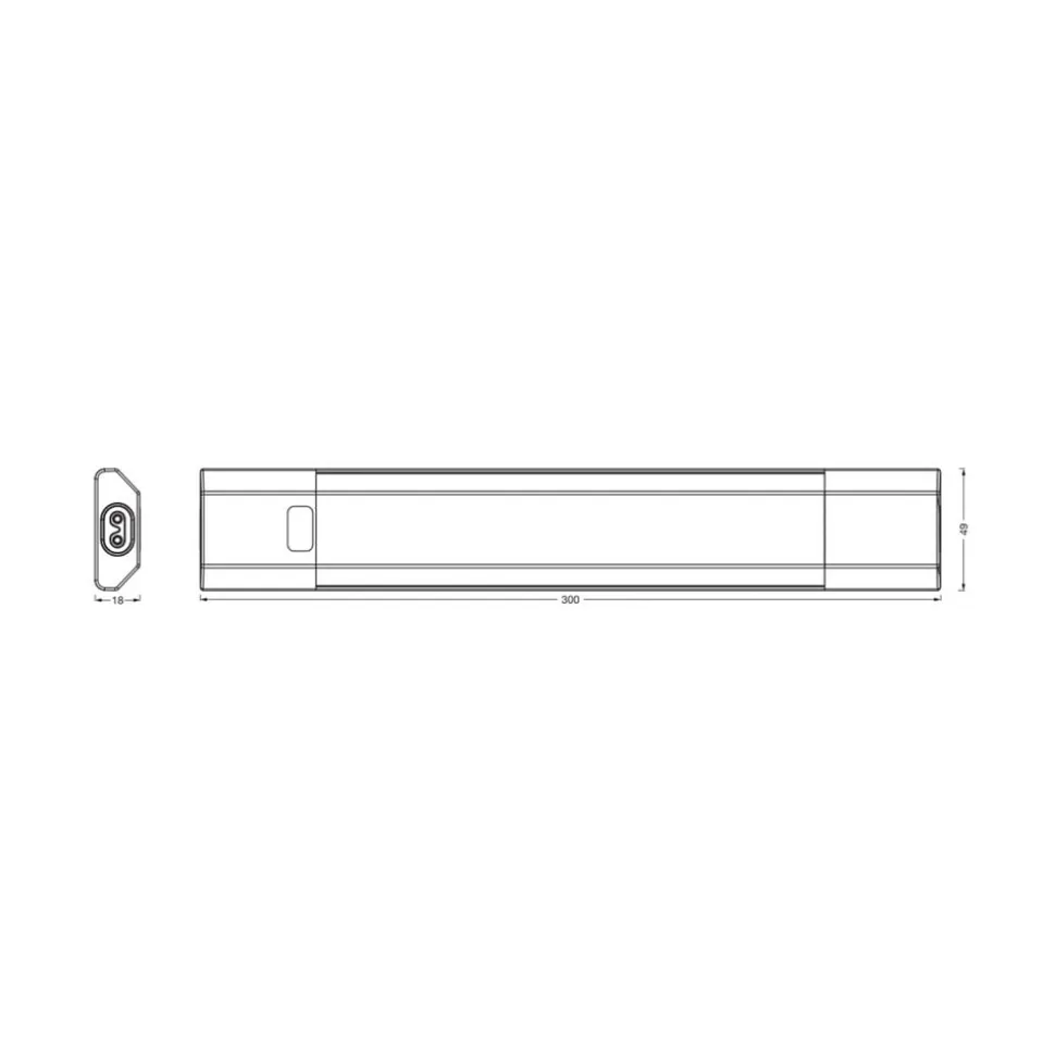 OSRAM LED-underskabsbelysning Linear Edge Sensor RGBW 30 cm sort