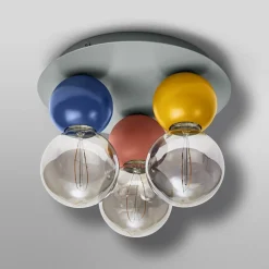 OSRAM loftlampe Decor Bubble, 3 lyskilder, stål, farvet, E27