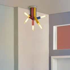 OSRAM loftlampe Decor Straw, 5 lyskilder, stål, farvet, E27