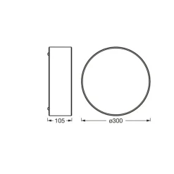 OSRAM loftlampe ORBIS PARIS, brun, Ø 30 cm, tekstil, E27