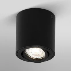 OSRAM loftspot ROUND, sort, Ø 8 cm, metal, GU10
