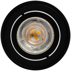 OSRAM loftspot ROUND, sort, Ø 8 cm, metal, GU10