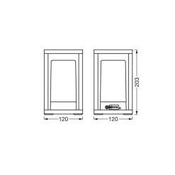 OSRAM SMART+ WiFi LED-batteridrevet bordlampe FRAME, mørkegrå IP44