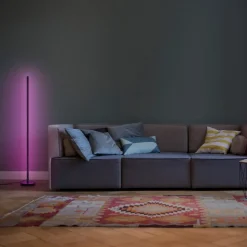 OSRAM SMART+ WiFi LED-gulvlampe ROUND sort 140 cm RGB CCT