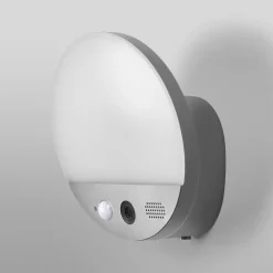OSRAM SMART+ WiFi udendørs væglampe ROUND, kamera, sensor, grå