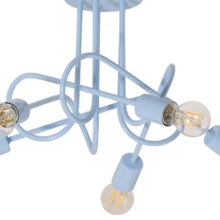 Oxford loftlampe, lyseblå, Ø 47 cm, metal, 5 lyskilder