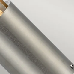 Paignton sokkellampe af rustfrit stål, sølv