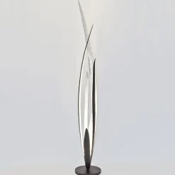 Palustre - gulvlampe i sort-brunt-sølv