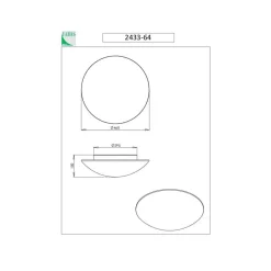 Pandora loftlampe, Ø 46 cm, glas, hvid