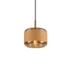 Pantilo Rope 19 hængelampe, brun/amber/guld, glas, Ø 19 cm