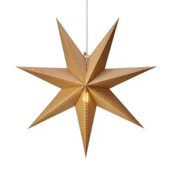 Papirstjerne Kiara, brun, E14, højde 45 cm