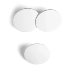 Patra væglampe, 2 lyskilder, 34 cm bred, hvid, gips, GX53