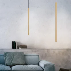 Paul Neuhaus Flute LED-hængelampe 1 lyskilde messing