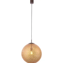 Paul Neuhaus Greta hængelampe, Ø 40 cm, guldfarvet, metal