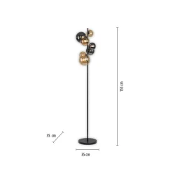 Paul Neuhaus gulvlampe Popsicle, glas, 155 cm høj, G9