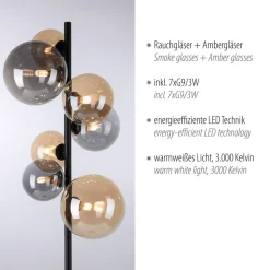 Paul Neuhaus gulvlampe Popsicle, glas, 155 cm høj, G9