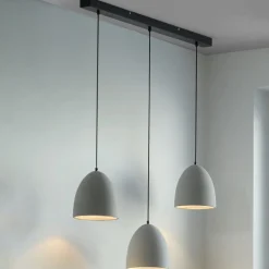 Paul Neuhaus hængelampe Eton, 3.lyskilder, 100 cm, beton, G9