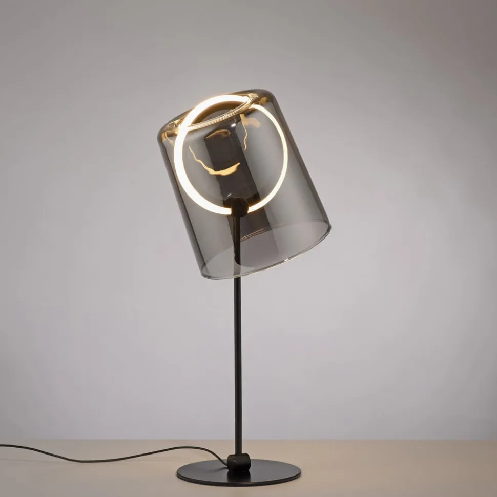 Paul Neuhaus LED-bordlampe Zula, røggrå, højde 42 cm