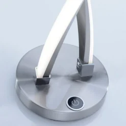 Paul Neuhaus LED-bordlampe Polina, sølv, metal, dæmpbar