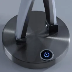 Paul Neuhaus LED-bordlampe Polina, sølv, metal, dæmpbar