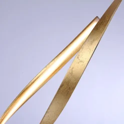 Paul Neuhaus LED-gulvlampe Linda, guld, metal, dæmpbar