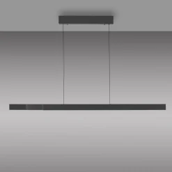 Paul Neuhaus LED-hængelampe Adriana Square, grå, op/ned