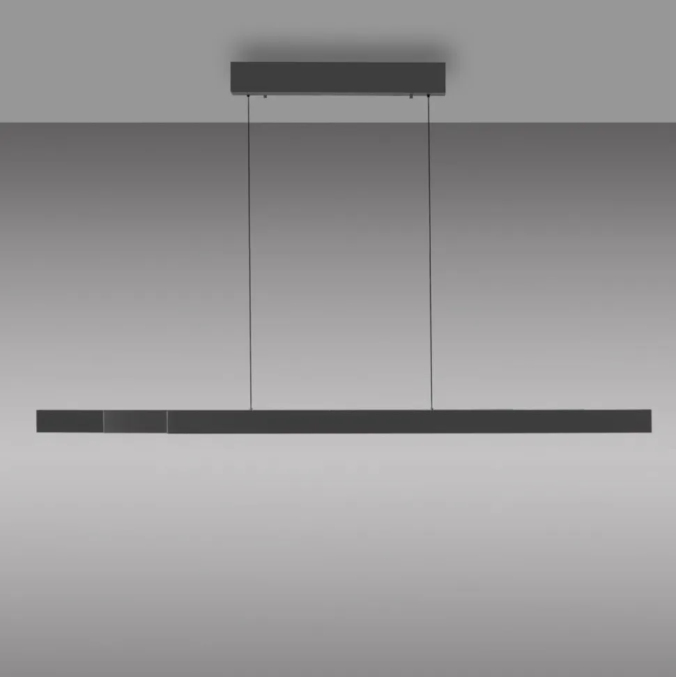 Paul Neuhaus LED-hængelampe Adriana Square, grå, op/ned